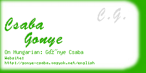 csaba gonye business card